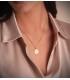 Medalla Santa Rita Oro 18K 16mm Borde - Santa Rita de Casia - patrona