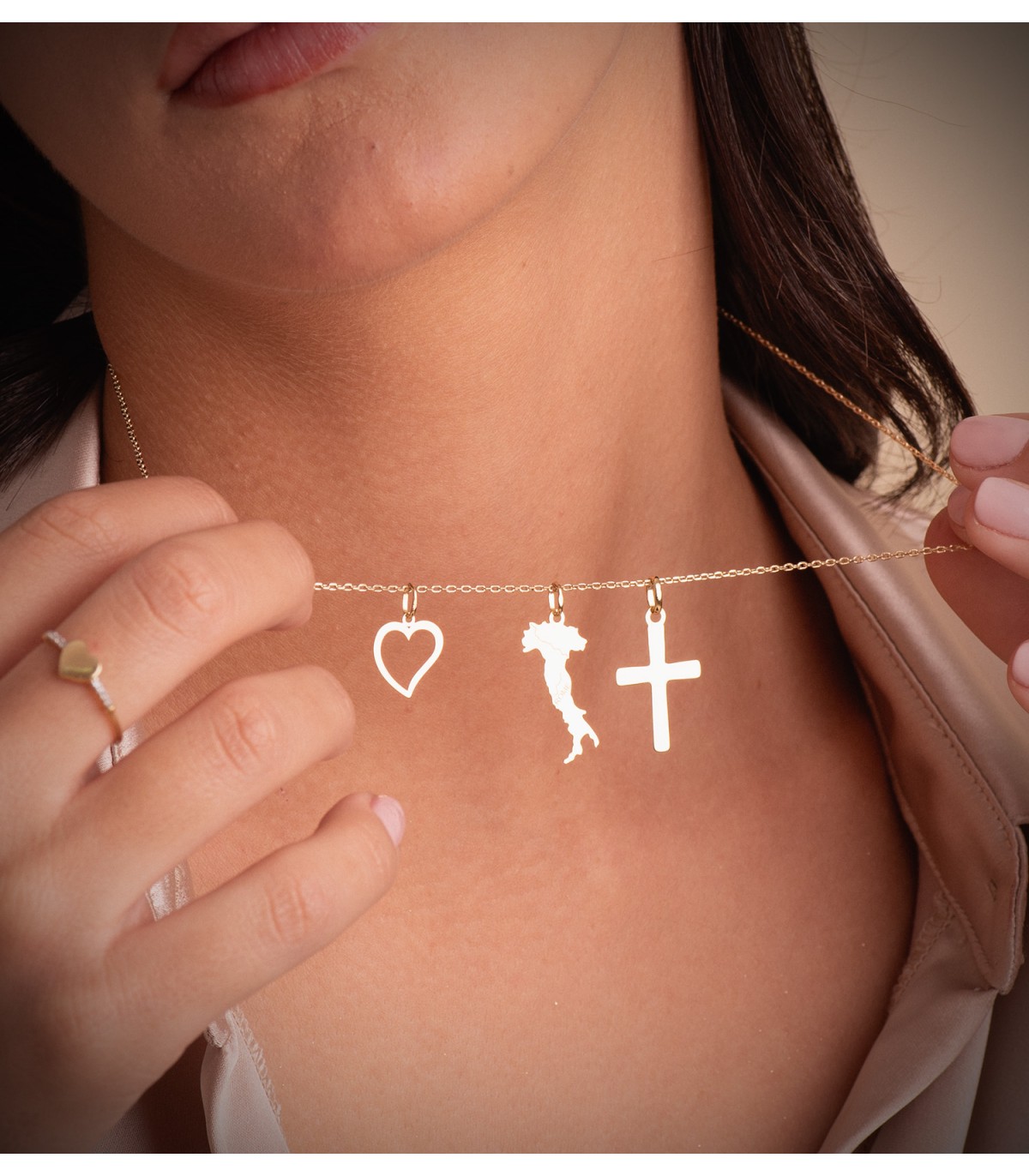 Ciondolo dall'Italia oro 18Kt 22mm. Gioielli e pendenti per donna, uomo.