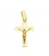 Cruz Cristo calada 20 mm, recta y plana | Cruces de oro bautizo o Comunión