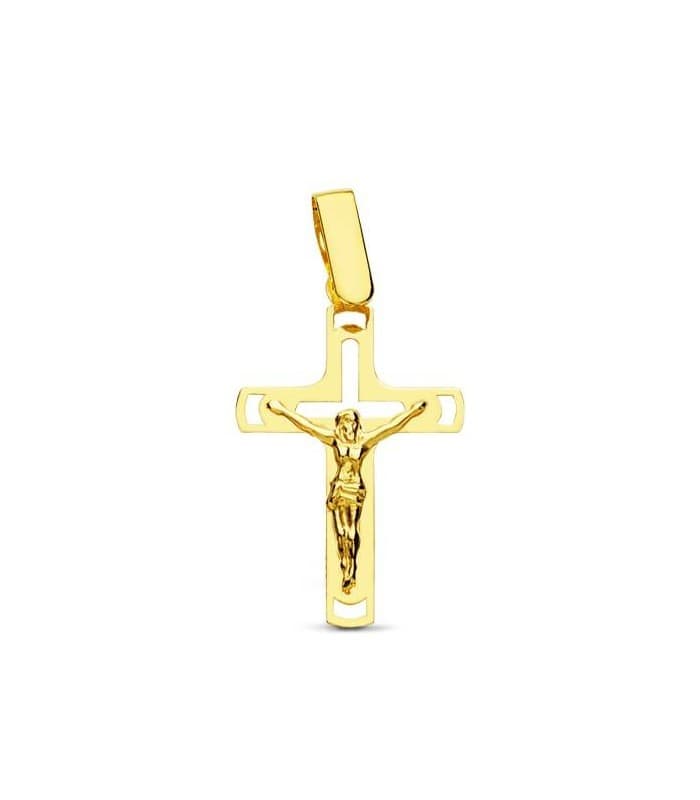 Anhänger Kreuz mit Jesus 750 Gold 20 mm | Jesus-Anhänger, christlicher Schmuck