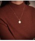 Medaglia Madonna di Coromoto Oro 18kt 18mm bordo lucido