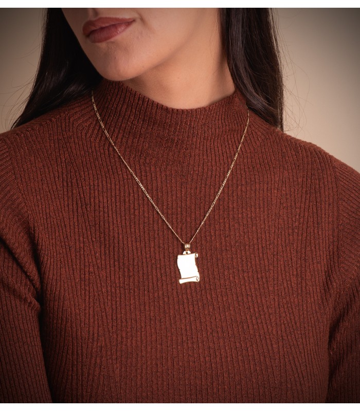 Collana con catena figaro di 2 mm e 50 cm, maglia 3+1 grumetta alternata. Catene unisex per donna e uomo.