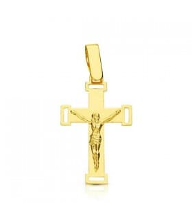 Anhänger Kreuz mit Jesus 18K Gold 20 mm | Jesus-Anhänger, christlicher Schmuck