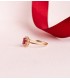 Bague avec Rubis et Diamants en or jaune 750, idéal pour femme et fiançailles
