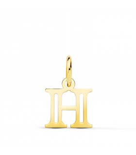 Pendentif initiale en or 18 carats H, BIJOUX FEMME