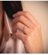 anillo de compromiso dissole en oro bicolor de 18 kilates