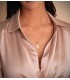 Collana catena diamantata 1,5 mm 50cm in oro giallo 750 - Maglia grumetta alternata da donna, Alda gioielli.