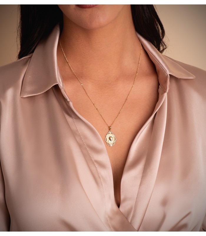 Collana catena diamantata 1,5 mm 50cm in oro giallo 750 - Maglia grumetta alternata da donna, Alda gioielli.