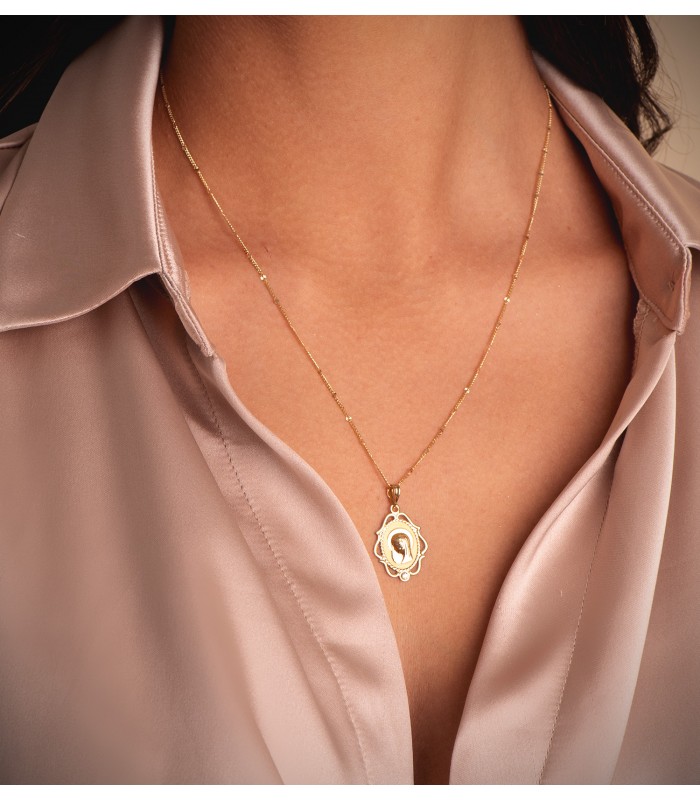 Religiöse Medaille Jungfrau Maria 18K Gold P9255-VN6