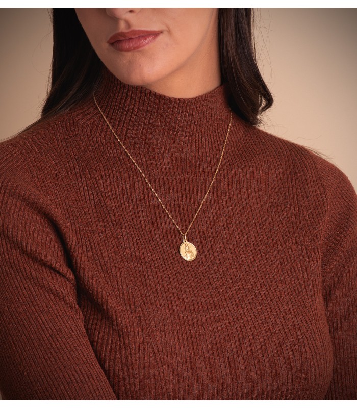 Collane a catena da donna in oro giallo - Catenina maglia Singapore, modello torchon - Lunghezza 50 cm