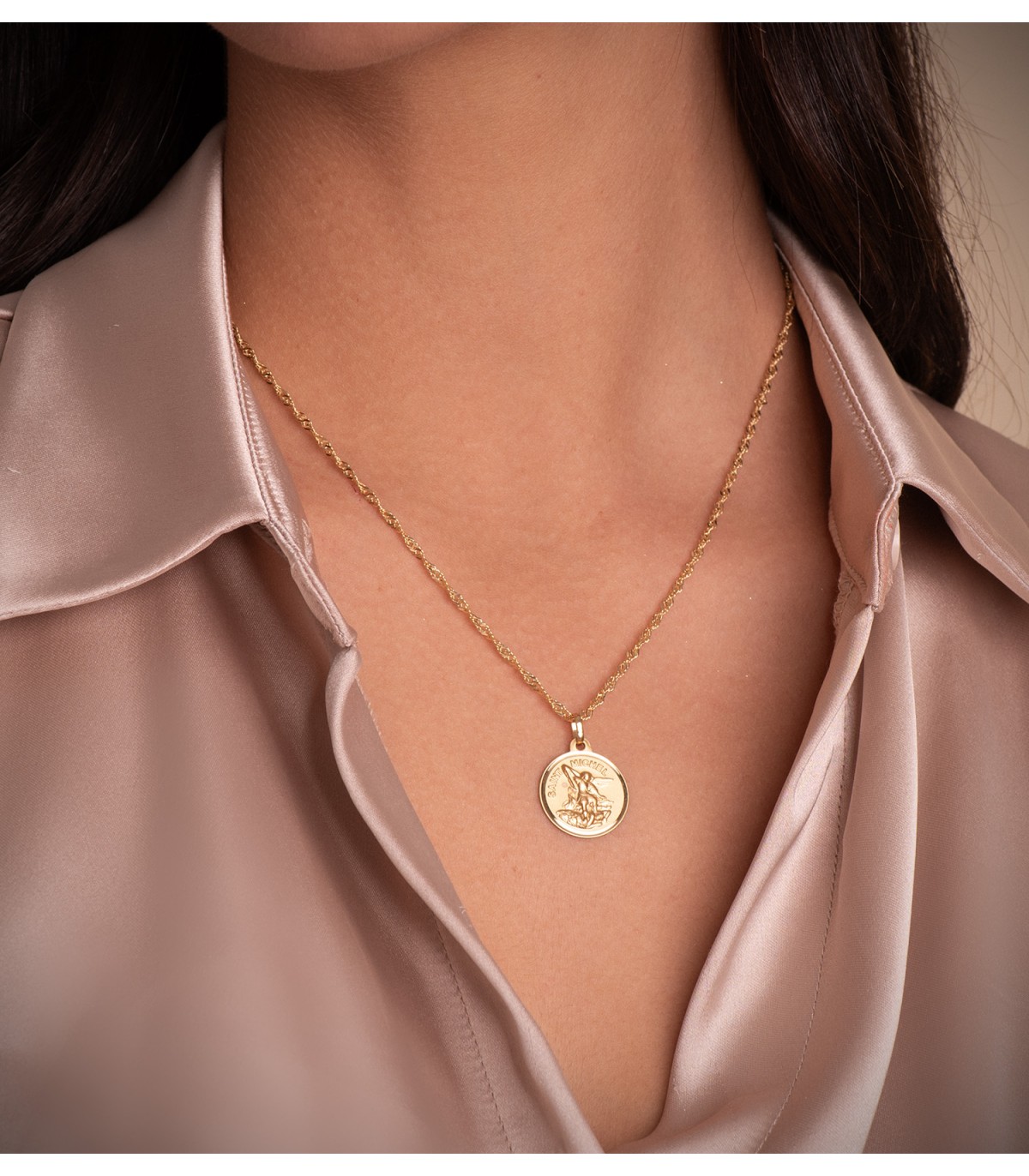 Catena intrecciata in oro per donna - Collana a maglia Singapore 2 mm 18 Kt 45 cm