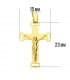 Croix Christ ajourée 18 carats 23mm