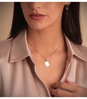 Chaîne femme 2 mm 40 cm en or jaune 18k - Maille diamantée, Alda bijoux.