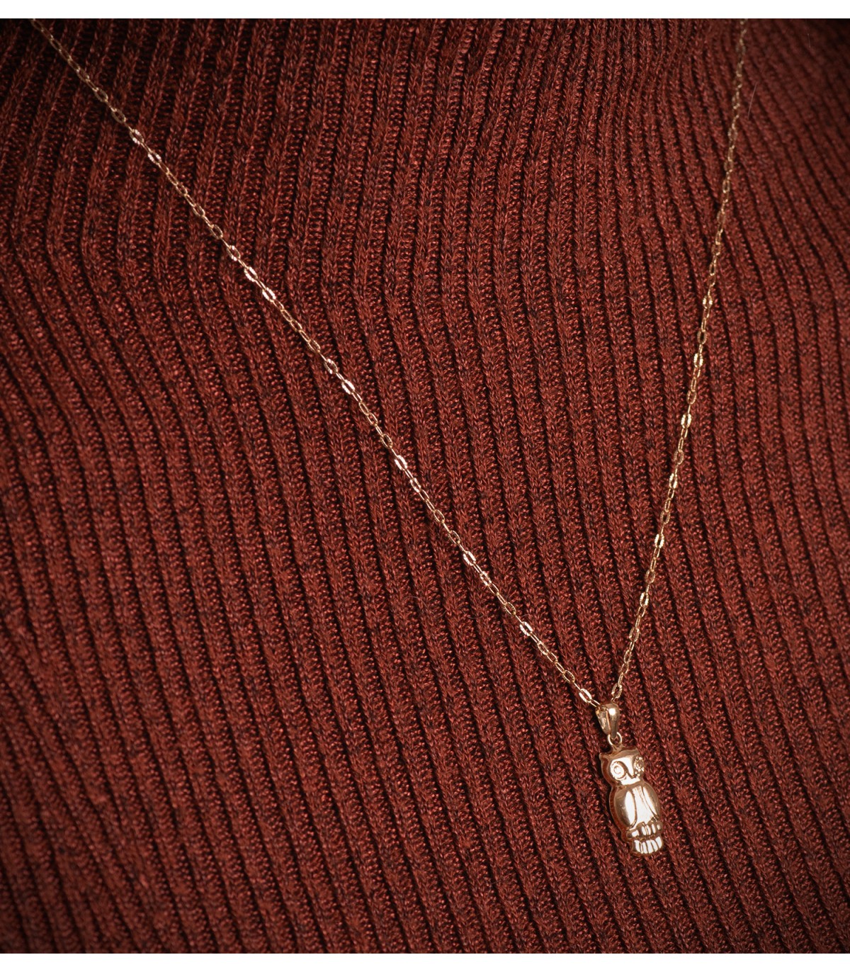 Ciondolo Gufo oro giallo 18kt 19mm, ciondoli e charms, regali laurea portafortuna.