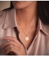 Medaglia Guadalupe bandiera Messico Oro 18kt 16mm bordo lucido