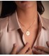 Medalla Dulce Virgen María Oro 18K 20mm Bisel - medallas de oro vírgenes
