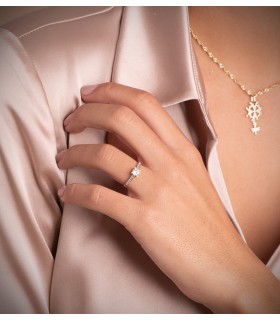 Solitaire bicolore Aldanzio 18 Carats