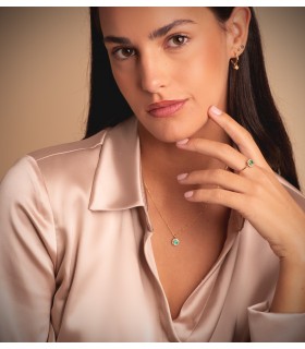 Smaragd Ring mit Diamanten 750 Gelbgold P30180-2OAES