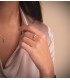 Anillo con diamantes en Oro amarillo 18 kilates, regalo para mujer: Navidad, Compromiso Boda | Mod. Aura