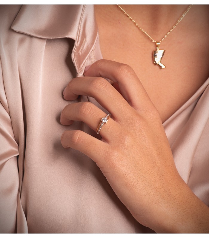 Solitaire bicolore Reminni 18 Carats
