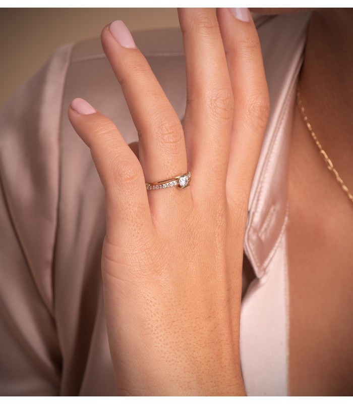 Solitaire bicolore Reminni 18 Carats