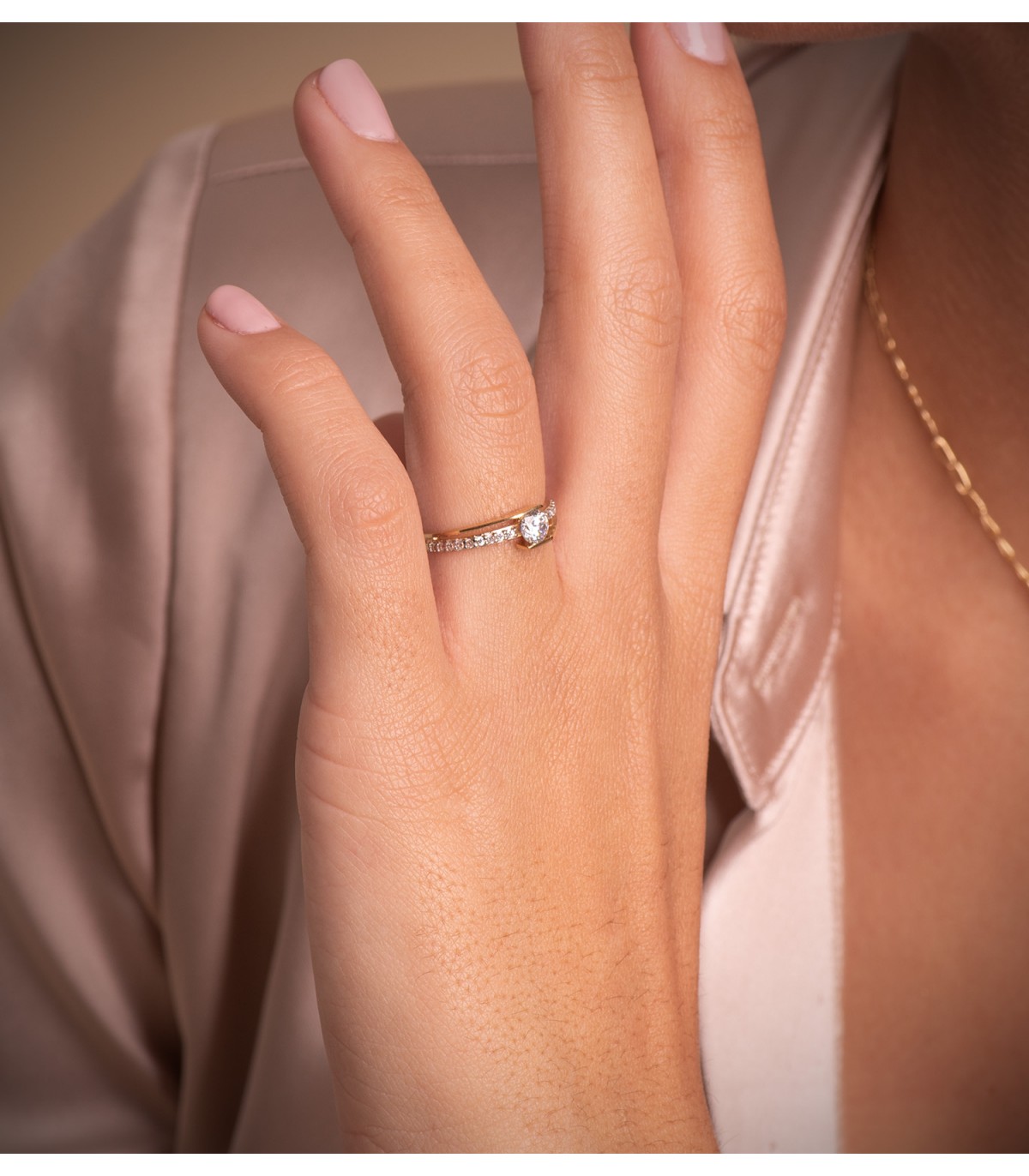 Solitaire bicolore Reminni 18 Carats