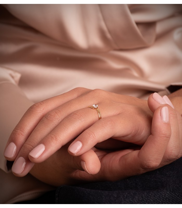 Solitaire Femme Or Jaune Sabadini 18K