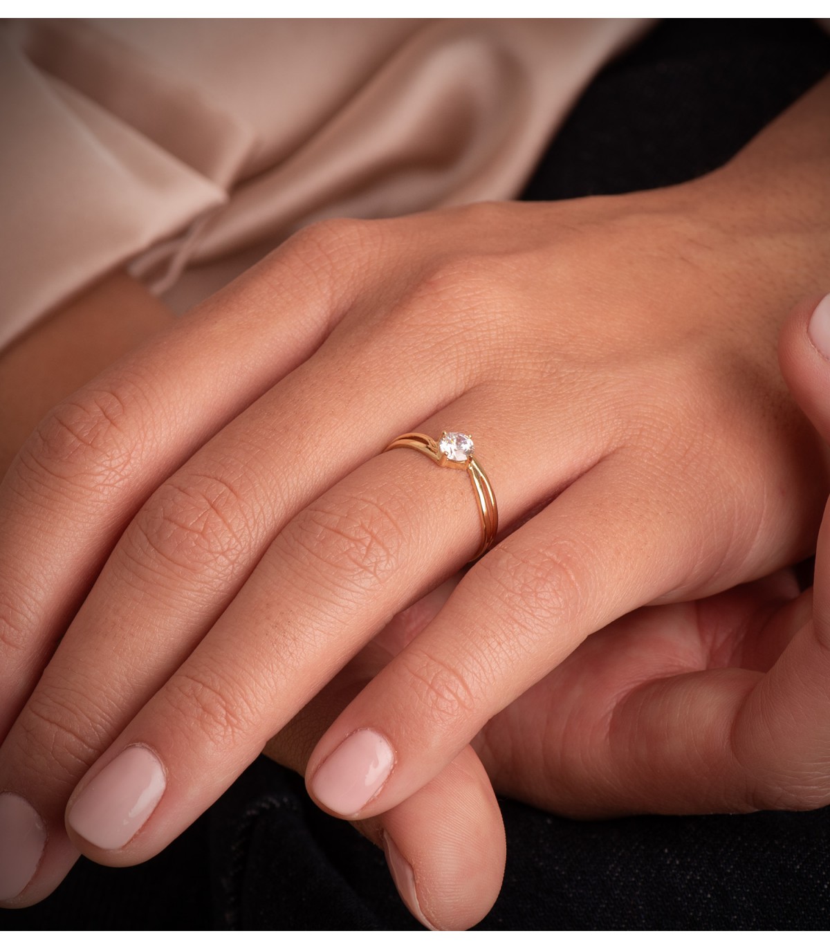 Solitaire Femme Or Jaune Sabadini 18K