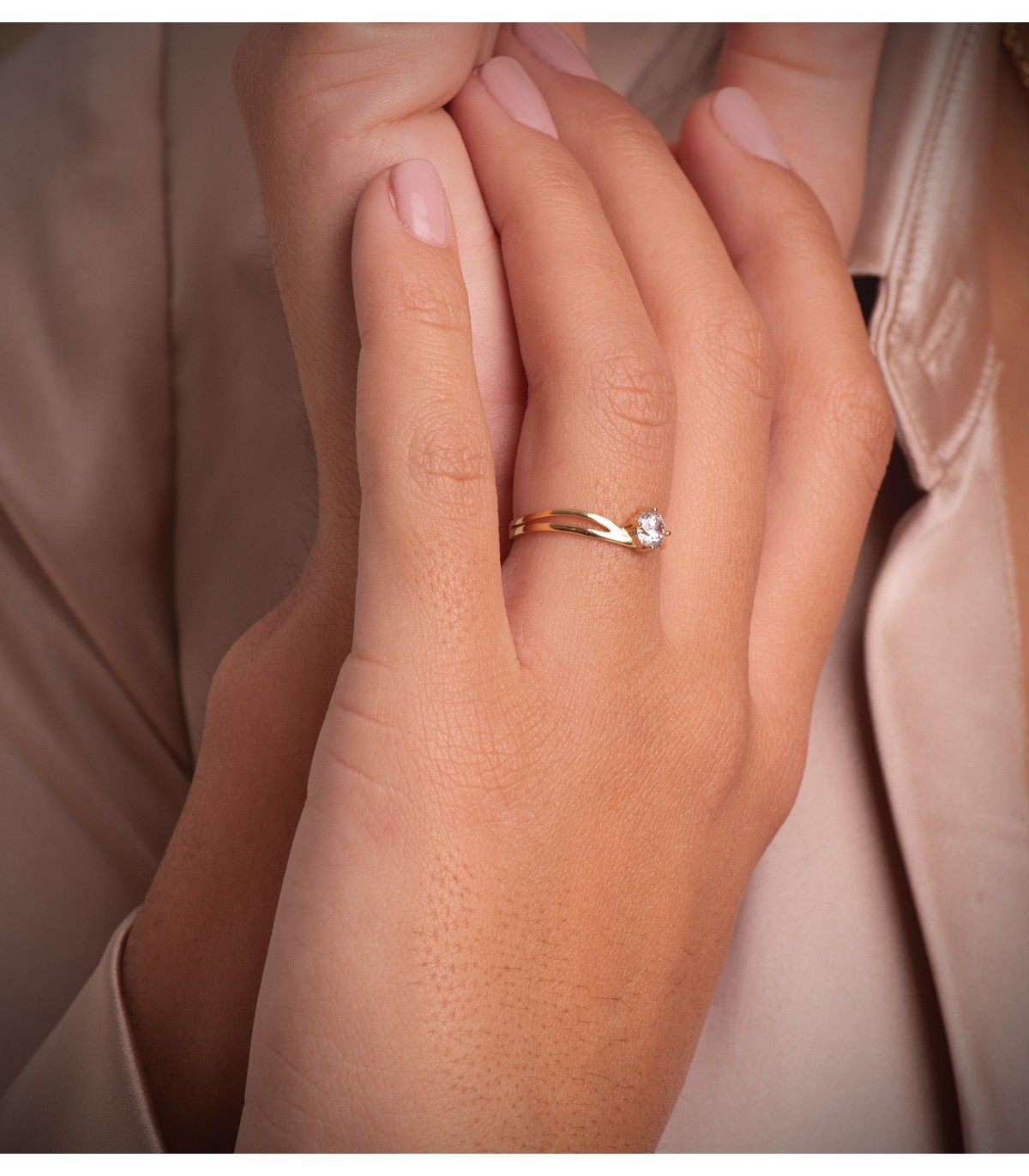 Solitaire Femme Or Jaune Sabadini 18K