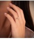 Solitario Anillo de pedida oro amarillo 18 kilates Sortija de mujer elegante casual moda