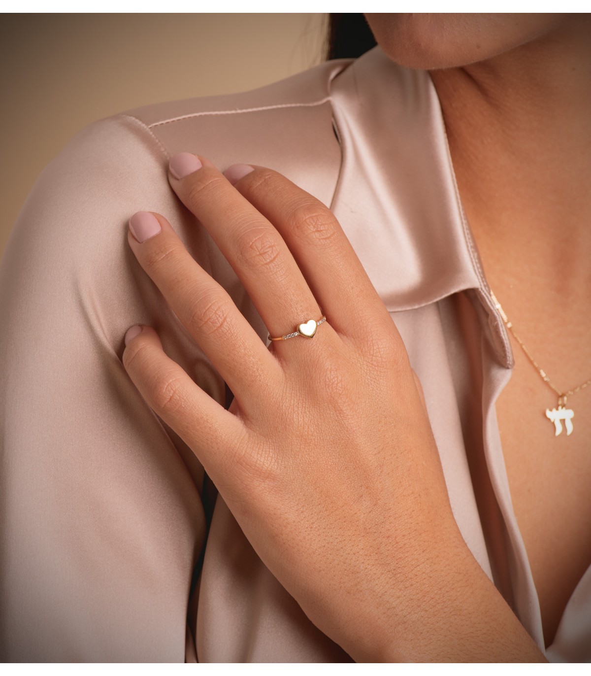 Anello personalizzato Cuore 18K Bicolore, gioielli personalizzati, incisione con iniziali.