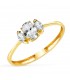 Anello diamanti in oro giallo 750, ideale regalo donna: Natale, Proposta Matrimonio.