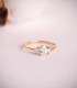 Anillo de diamantes en oro amarillo 18 kilates, ideal regalo para mujer: Navidad, Compromiso Boda.