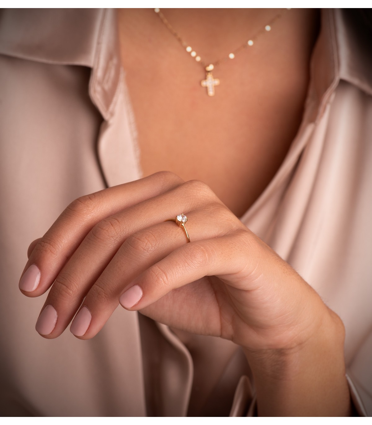 Solitär Ring mit Zirkonia Gold 18K /750er 19251