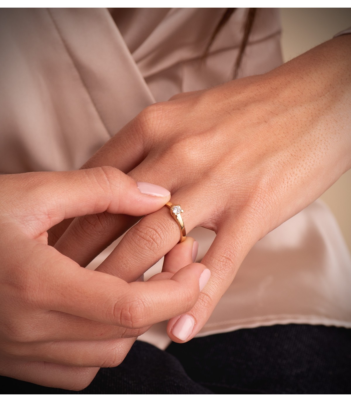 SALONIA Solitär-Ring Gelbgold für Damen, online kaufen | bei ALDA shop