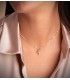 Croce con pietre blu Oro 18kt, ciondolo con zirconi colorati, ideale per donna o comunione.