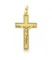Croce Cristo diamantata 18 carati 25 mm