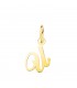 Pendentif lettre U en or jaune 18 carats pour femme, bijouterie Alda.
