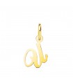 Colgante inicial U oro amarillo 18k
