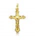 Croix sculptée Christ 18 Carats 25mm