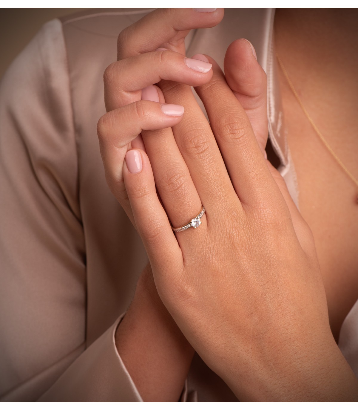 Solitär Ring mit Zirkonia Gold 18K /750er 19340-OA