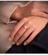 Bague pour femme avec pierre couleur jaune | Bagues en or 750 en ligne