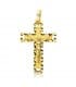 Croix de Christ sculptée 18 Carats 25 mm