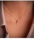 Ciondolo con diamanti in oro 750, motivo rotondo pavé, 0,180 Ct. | Collana con diamanti da donna