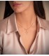 Croix bâton Filigrane Or 18 carats 22mm, collier avec croix femme