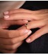 Bague Jasmin Saphir et Diamants Or jaune 18K. Bagues fiançailles pour femme