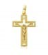 Croix sculptée de Christ 18K 25mm