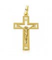 Croix sculptée de Christ 18K 25mm