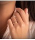 Solitario anillo de compromiso mujer oro 18 kilates