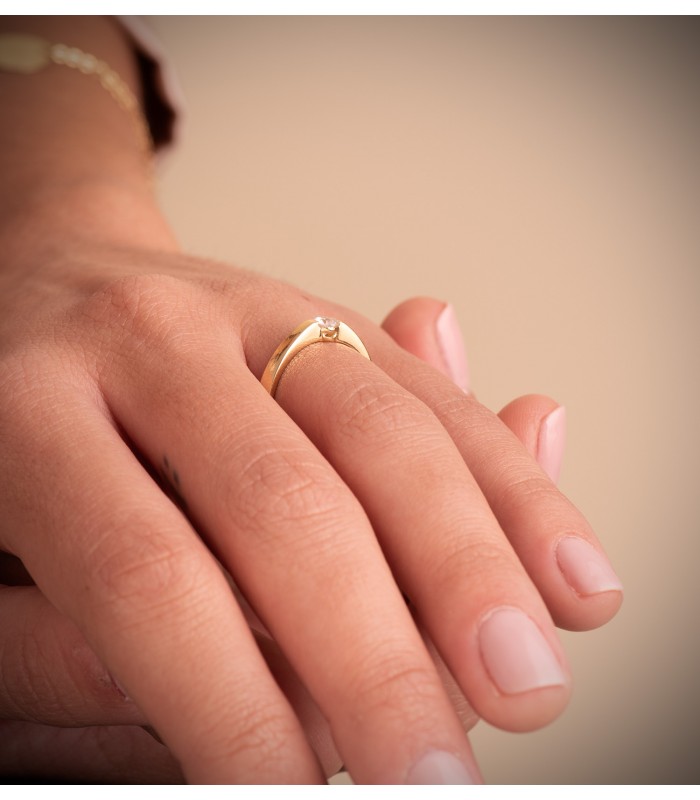 Solitaire Miosoli Or Jaune 18 Carats